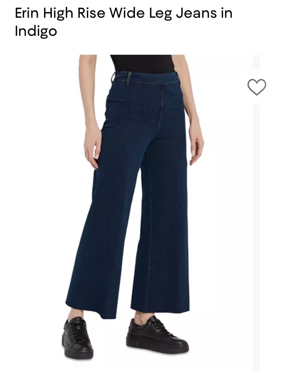 Lysse Wide Leg High-Rise Jeans in Indigo